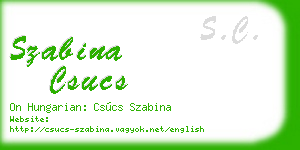 szabina csucs business card