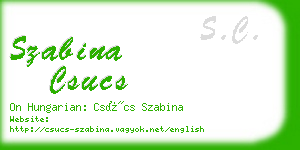 szabina csucs business card